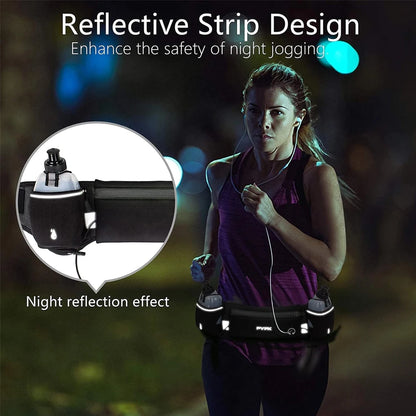 1PCS Running Belt with Water Bottles, Hydration Belt, Water Bottle Holder Running Pouch Belt, Waist Pack for Hiking Climbing