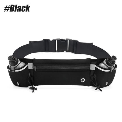 1PCS Running Belt with Water Bottles, Hydration Belt, Water Bottle Holder Running Pouch Belt, Waist Pack for Hiking Climbing