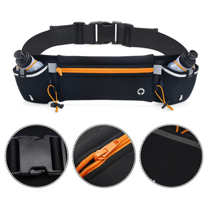 1PCS Running Belt with Water Bottles, Hydration Belt, Water Bottle Holder Running Pouch Belt, Waist Pack for Hiking Climbing