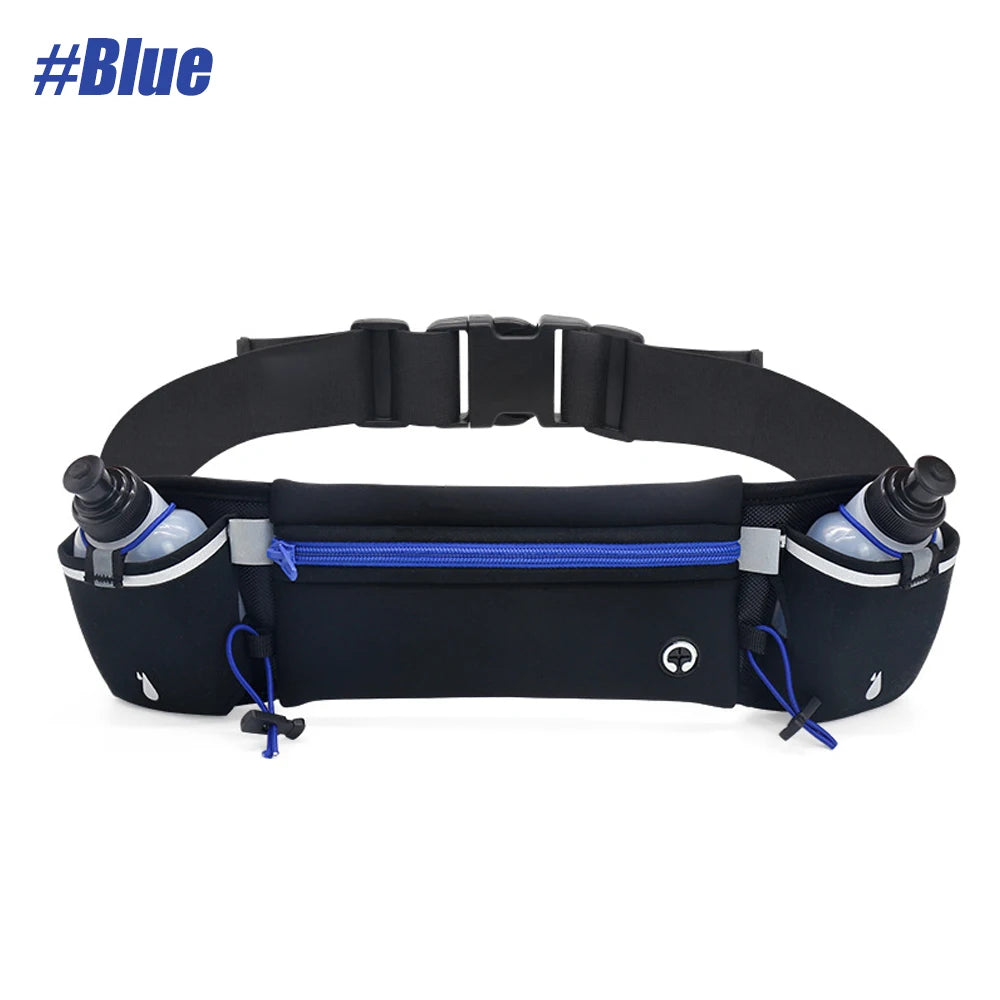 1PCS Running Belt with Water Bottles, Hydration Belt, Water Bottle Holder Running Pouch Belt, Waist Pack for Hiking Climbing