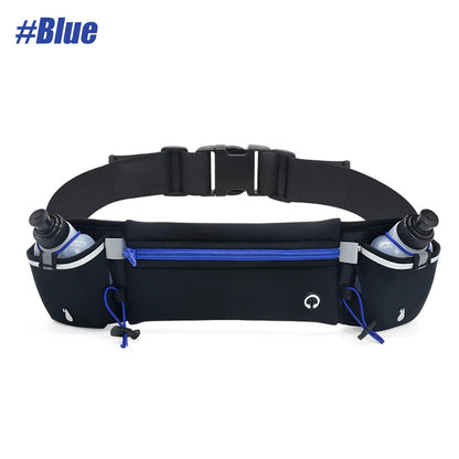 1PCS Running Belt with Water Bottles, Hydration Belt, Water Bottle Holder Running Pouch Belt, Waist Pack for Hiking Climbing