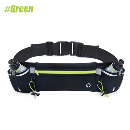 1PCS Running Belt with Water Bottles, Hydration Belt, Water Bottle Holder Running Pouch Belt, Waist Pack for Hiking Climbing